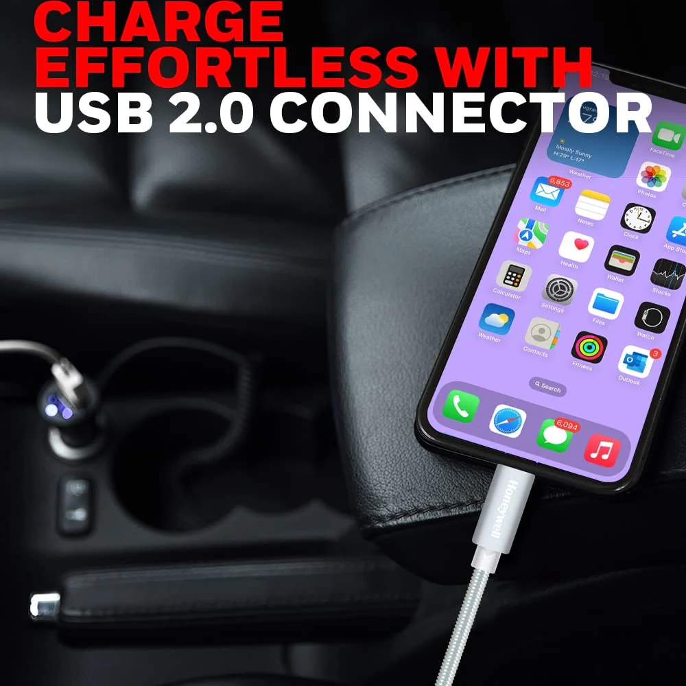 Apple Lightning Sync & Charge Cable 1.2 Mtr (Braided) - Silver - Image 6