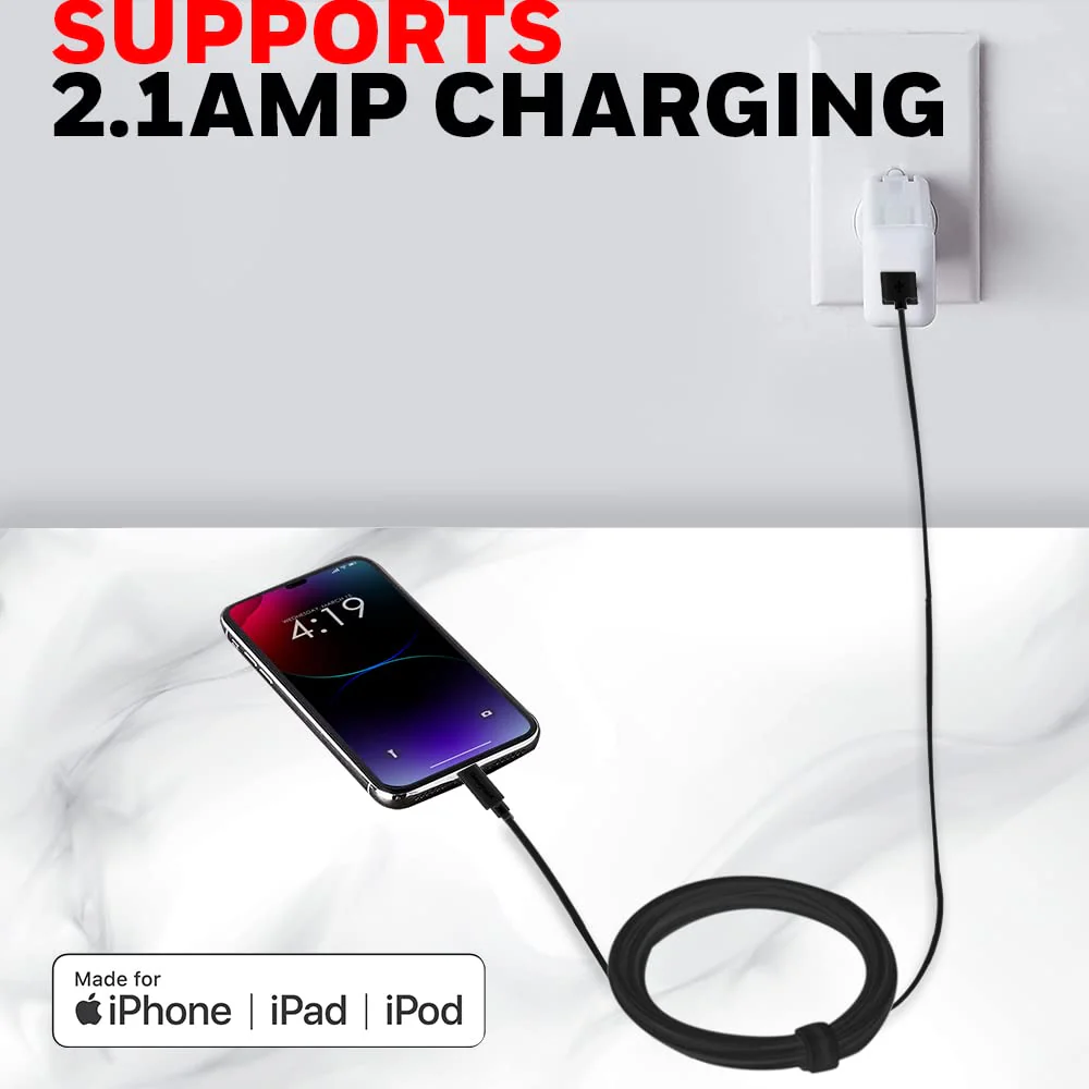 Apple Lightning Sync & Charge Cable 1.2Mtr (Non-Braided) - Black - Image 7