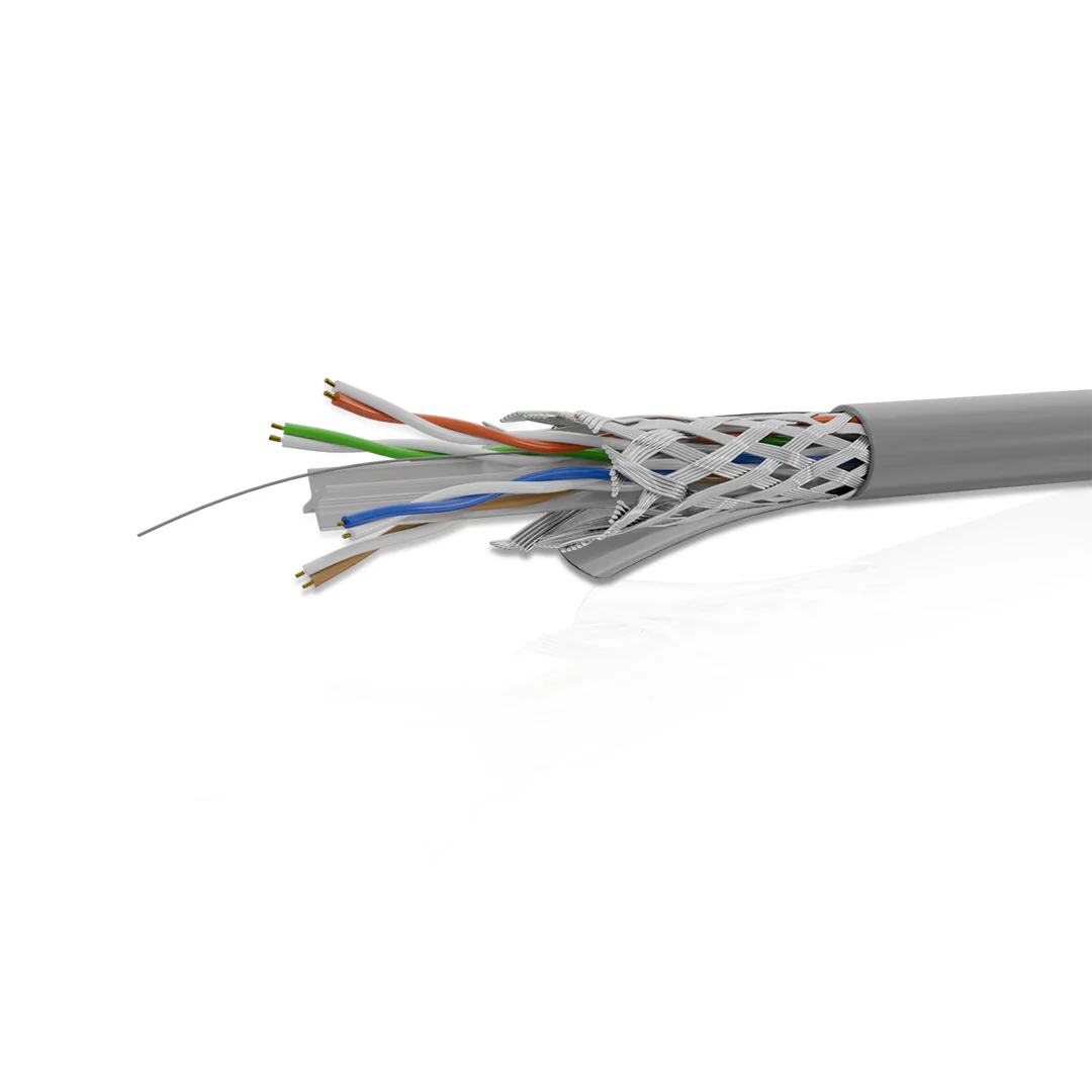 Cat 6 SFTP 4P Solid Cable True 23 AWG FRPVC CM Grey 305 Mtrs