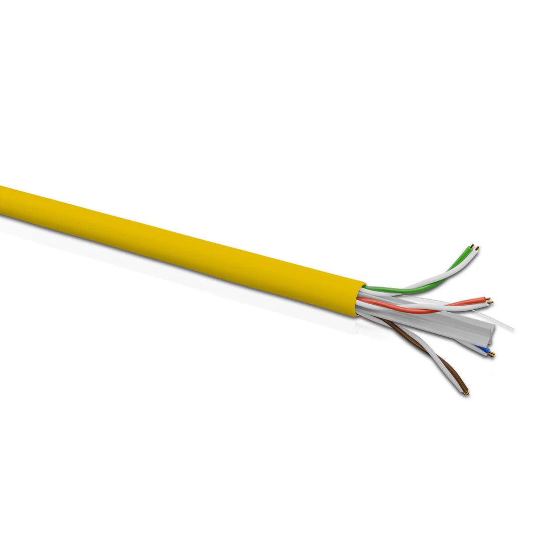 Cat 6 UTP 4P Solid Cable 24AWG FRPVC CM Yellow 305 Mtrs - Image 5