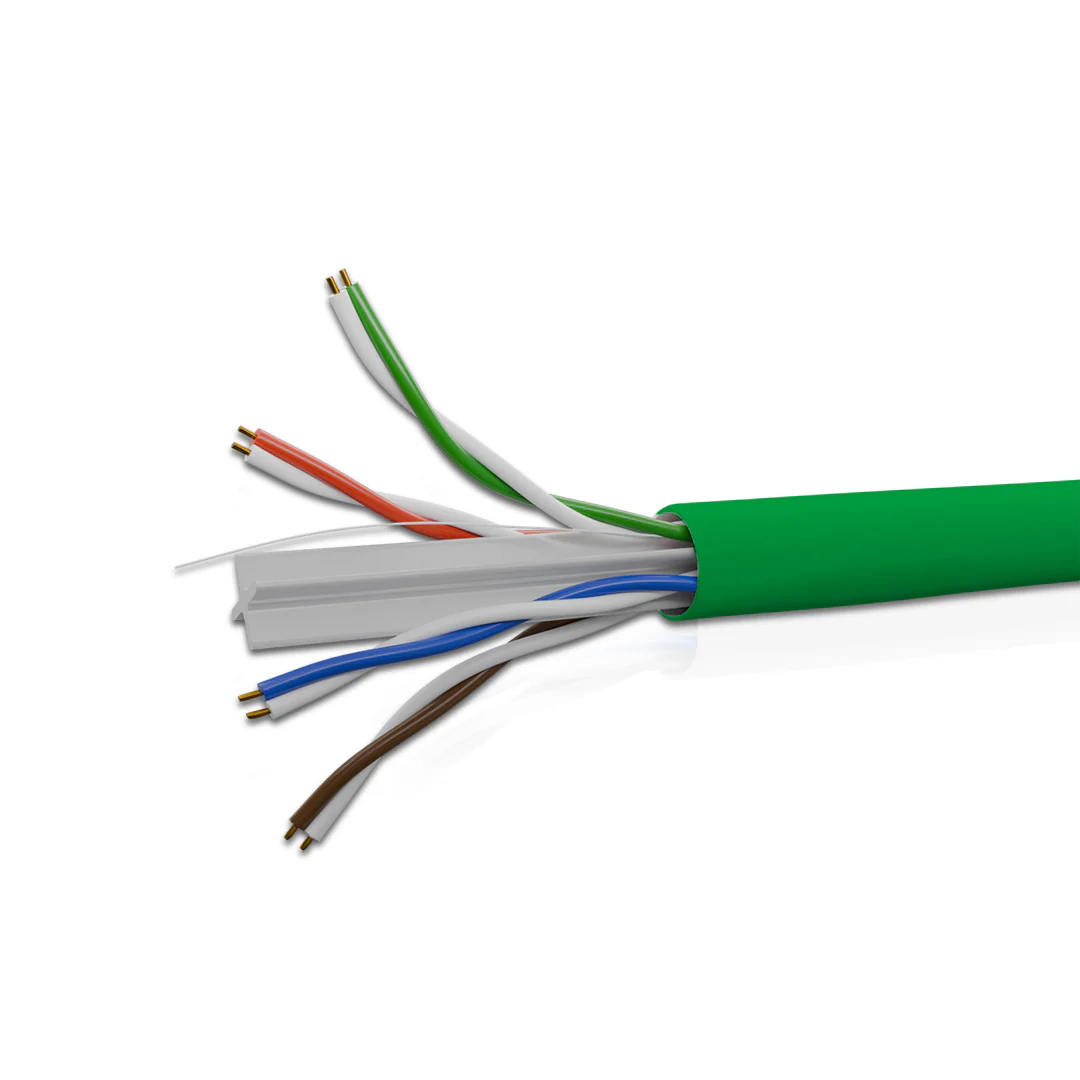 Cat 6 UTP 4P Solid Cable True 23 AWG LSZH CM Green 305 Mtrs - Image 2