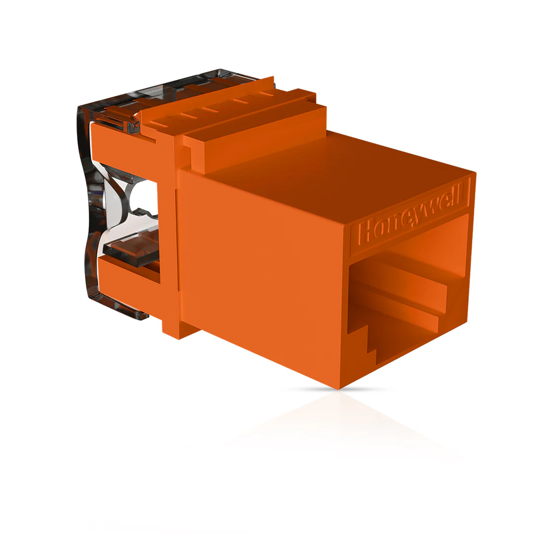 Cat6 UTP Keystone Jack Shuttered ORANGE - Image 5