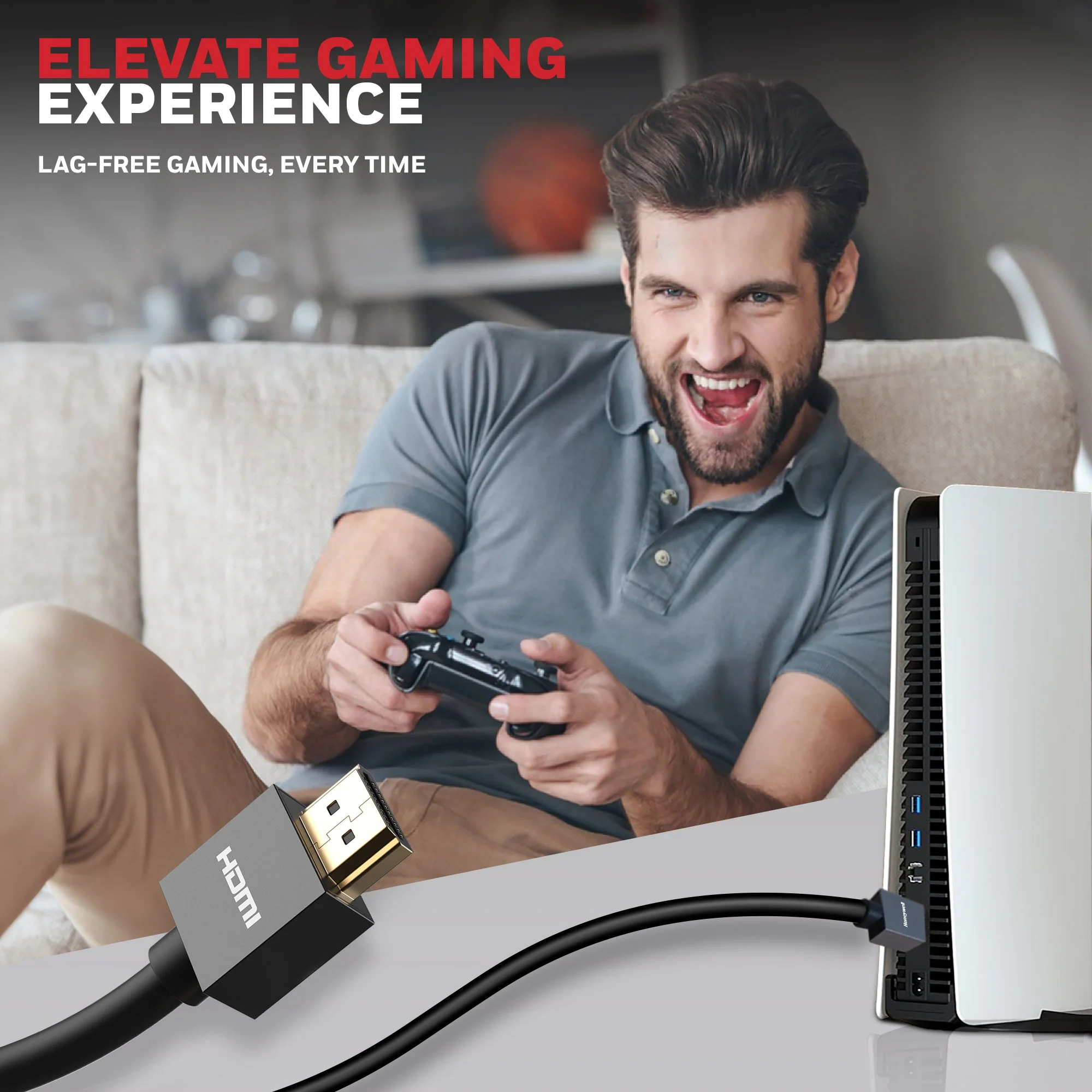 HDMI 15 Mtr with Ethernet - 2.0 Compliant Slim - Image 6
