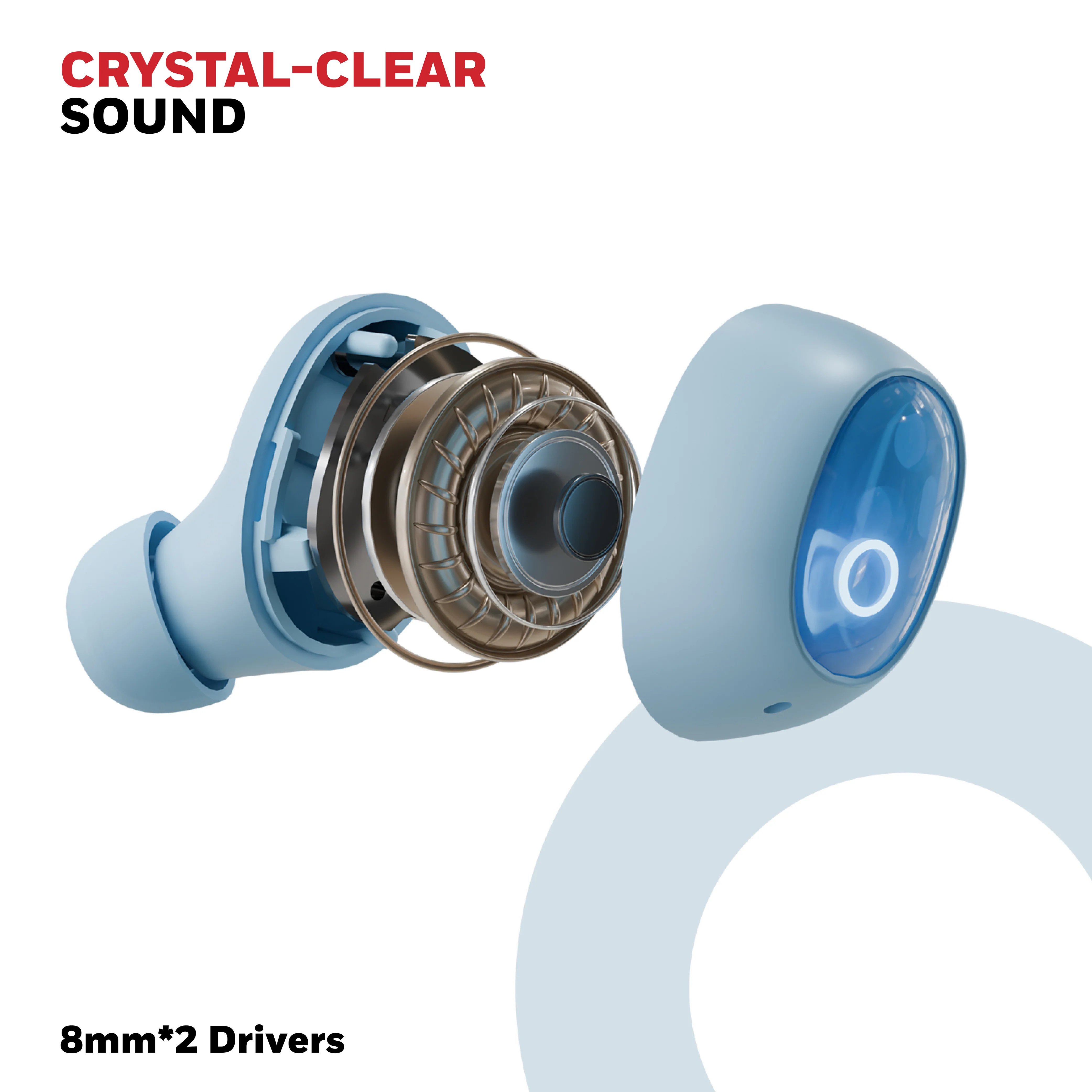 Moxie V1500 Truly wireless ENC earbuds – Blue