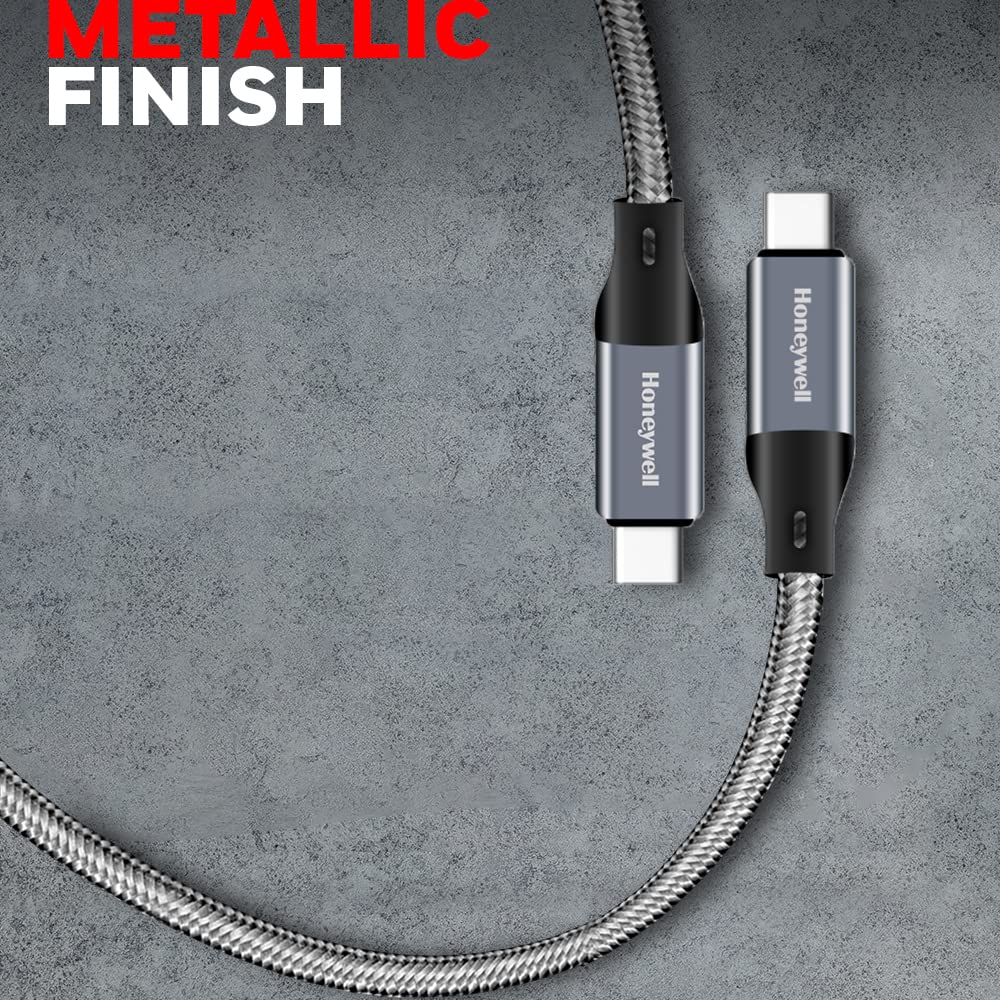 Type C to Type C USB 3.1 cable 1.2mtr - (Braided) - Grey - Image 3